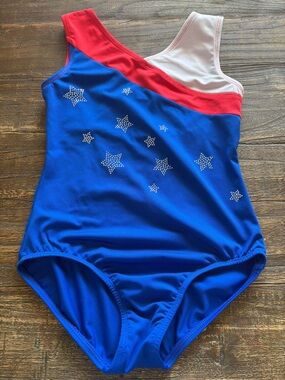 Kids Blue and Red Star Dance Leotard - Brand Unspecified